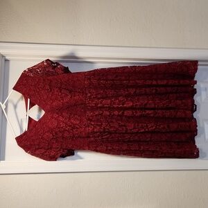 Torrid Burgandy Lace Dress